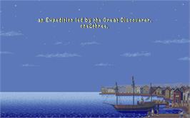 In game image of Sid Meier's Colonization on the Microsoft DOS.