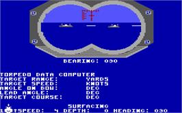 In game image of Silent Service on the Microsoft DOS.