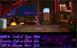In game image of Simon the Sorcerer on the Microsoft DOS.