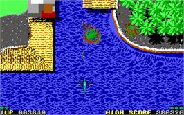 In game image of Sky Shark on the Microsoft DOS.