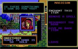 In game image of Sorcerian on the Microsoft DOS.
