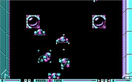 In game image of Speedball on the Microsoft DOS.