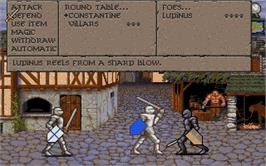 In game image of Spirit of Excalibur on the Microsoft DOS.