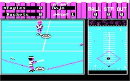 In game image of Street Sports Baseball on the Microsoft DOS.