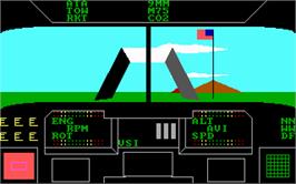 In game image of Super Huey II on the Microsoft DOS.