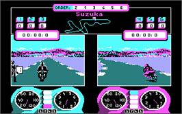 In game image of Superbike Challenge on the Microsoft DOS.