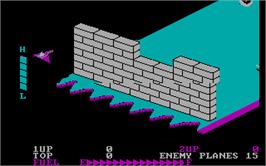 In game image of Zaxxon on the Microsoft DOS.