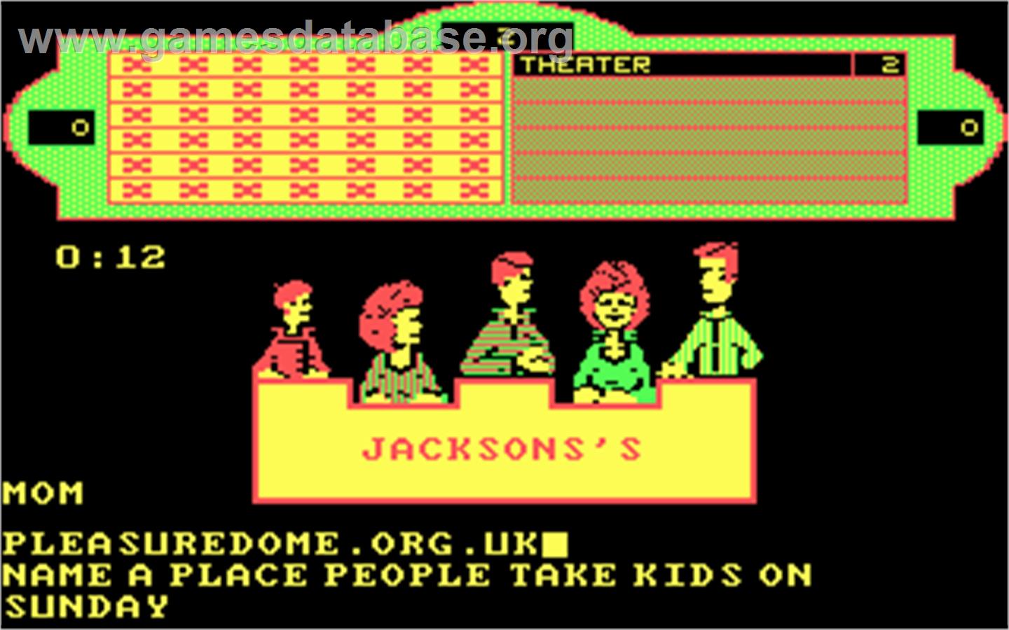 Family Feud - Microsoft DOS - Artwork - In Game