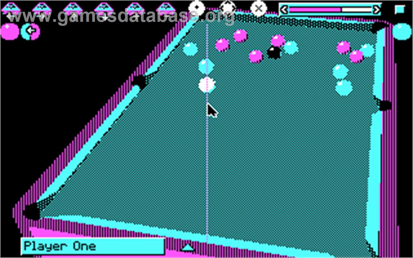 Sharkey's 3D Pool - Microsoft DOS - Artwork - In Game