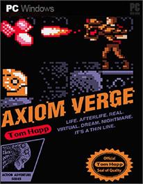 Box cover for Axiom Verge on the Microsoft Windows.