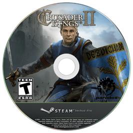 Box cover for Crusader Kings II on the Microsoft Windows.