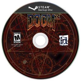 Box cover for Doom 3 on the Microsoft Windows.