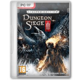 Box cover for Dungeon Siege III on the Microsoft Windows.