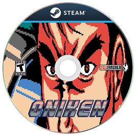 Box cover for Oniken on the Microsoft Windows.