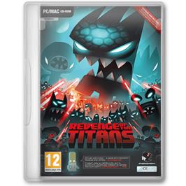 Box cover for Revenge of the Titans on the Microsoft Windows.