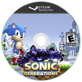 Box cover for Sonic Generations on the Microsoft Windows.