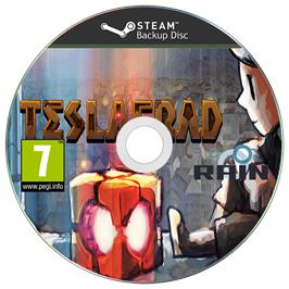 Box cover for Teslagrad on the Microsoft Windows.