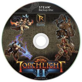 Box cover for Torchlight II on the Microsoft Windows.
