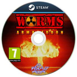 Box cover for Worms Armageddon on the Microsoft Windows.