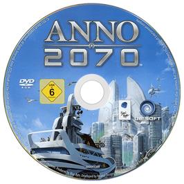 Artwork on the Disc for Anno 2070 on the Microsoft Windows.