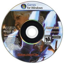 Artwork on the Disc for Devil May Cry 4 on the Microsoft Windows.