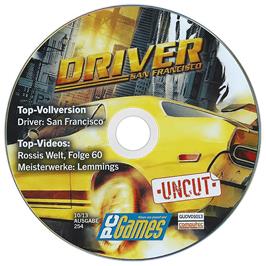 Artwork on the Disc for Driver San Francisco on the Microsoft Windows.