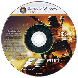 Artwork on the Disc for F1 2010 on the Microsoft Windows.