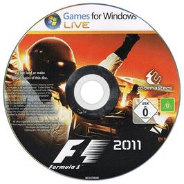 Artwork on the Disc for F1 2011 on the Microsoft Windows.