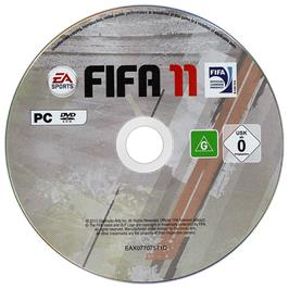 Artwork on the Disc for FIFA Soccer 11 on the Microsoft Windows.