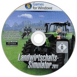 Artwork on the Disc for Farming Simulator 2011 on the Microsoft Windows.