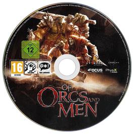Artwork on the Disc for Of Orcs And Men on the Microsoft Windows.