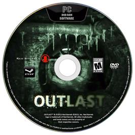 Artwork on the Disc for Outlast on the Microsoft Windows.