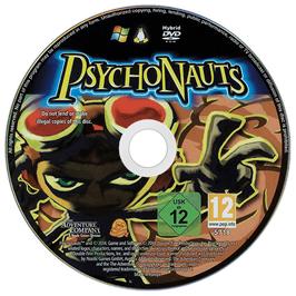 Artwork on the Disc for Psychonauts on the Microsoft Windows.