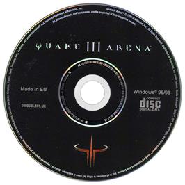Artwork on the Disc for Quake III Arena on the Microsoft Windows.