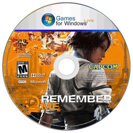 Artwork on the Disc for Remember Me on the Microsoft Windows.