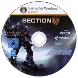 Artwork on the Disc for Section 8 on the Microsoft Windows.