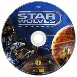Artwork on the Disc for Star Wolves on the Microsoft Windows.