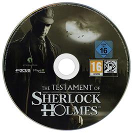 Artwork on the Disc for The Testament of Sherlock Holmes on the Microsoft Windows.