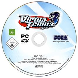 Artwork on the Disc for Virtua Tennis 3 on the Microsoft Windows.