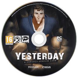 Artwork on the Disc for Yesterday on the Microsoft Windows.