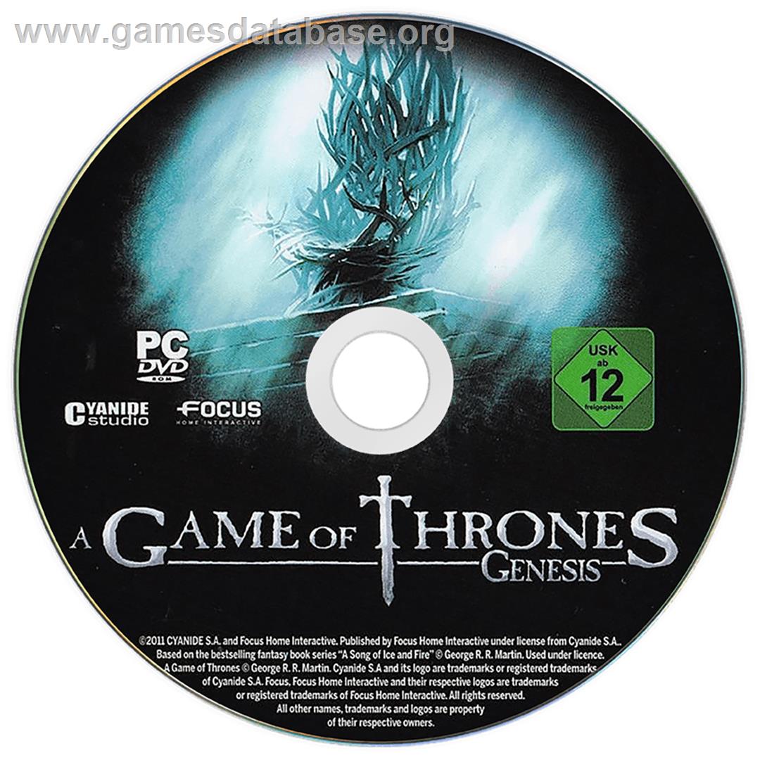 A Game of Thrones - Genesis - Microsoft Windows - Artwork - Disc