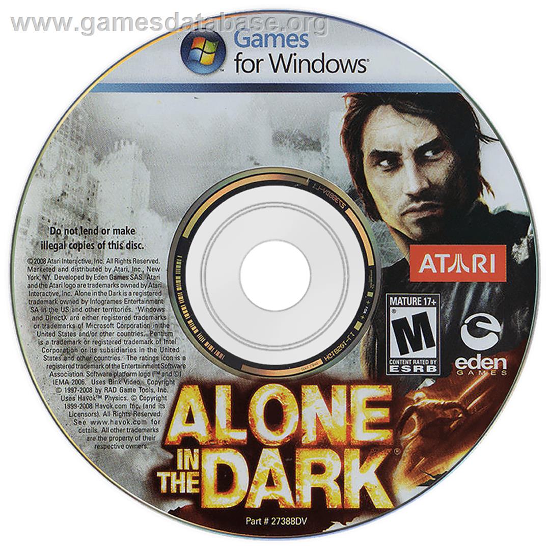 Alone in the Dark - Microsoft Windows - Artwork - Disc