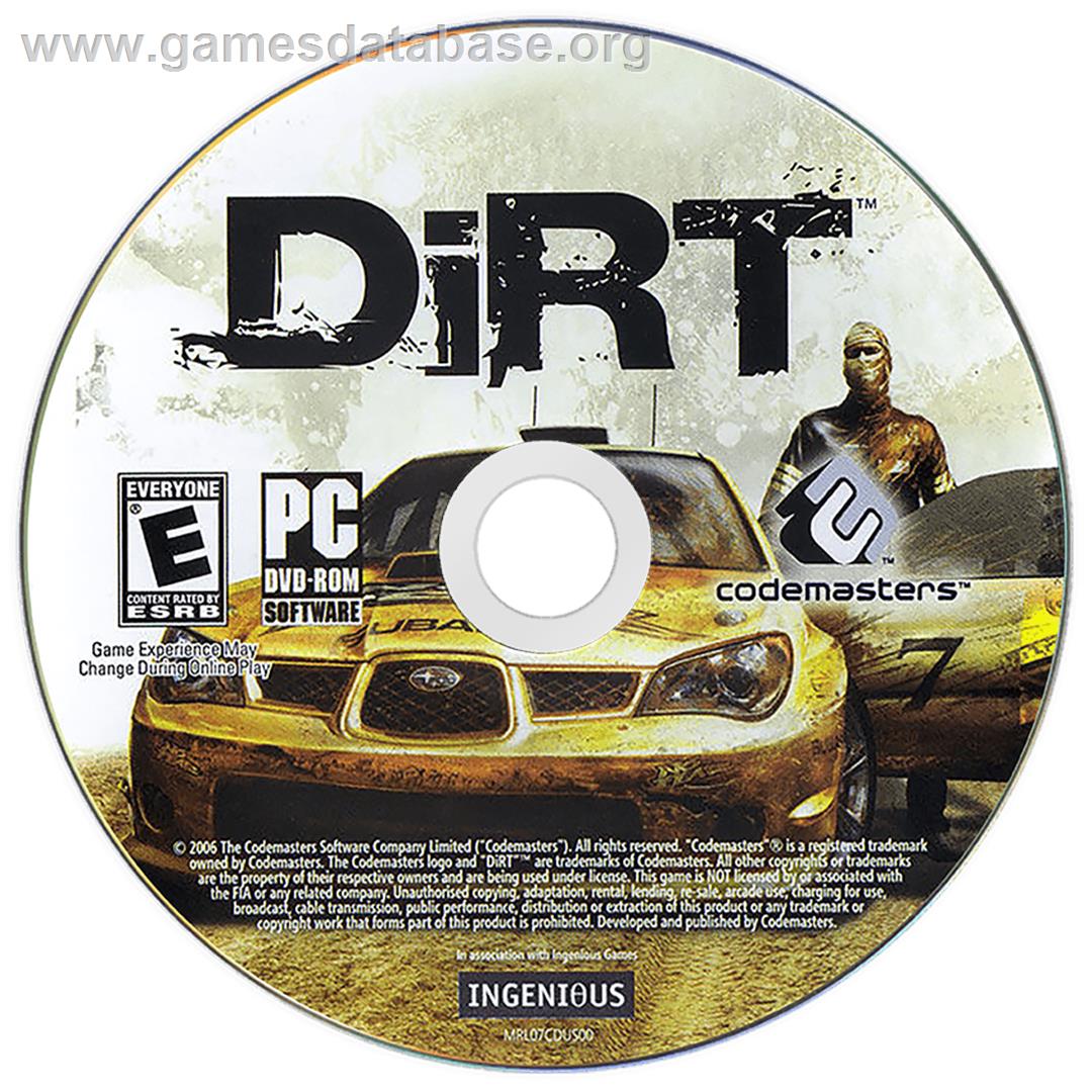 DiRT - Microsoft Windows - Artwork - Disc