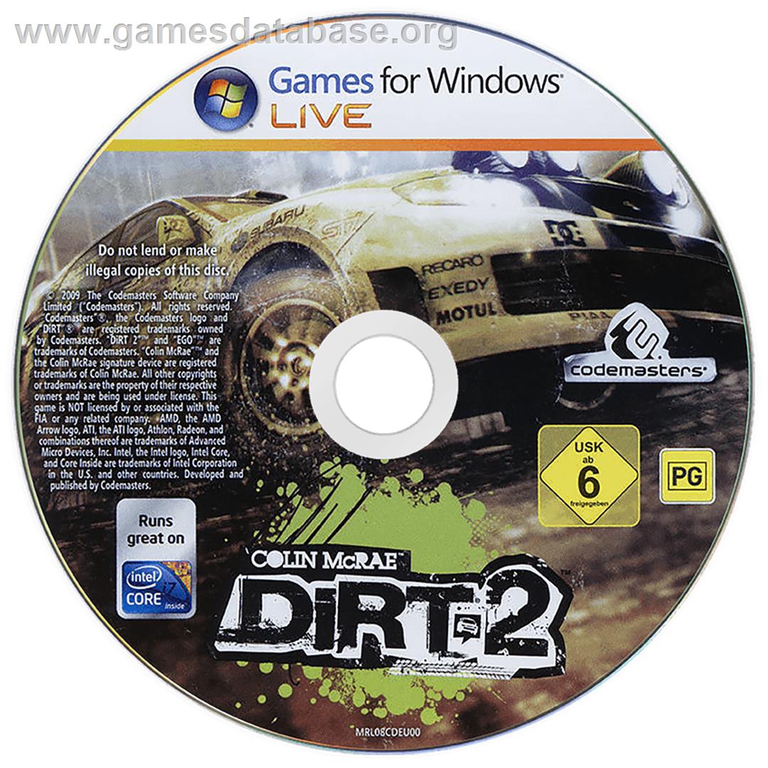 DiRT 2 - Microsoft Windows - Artwork - Disc