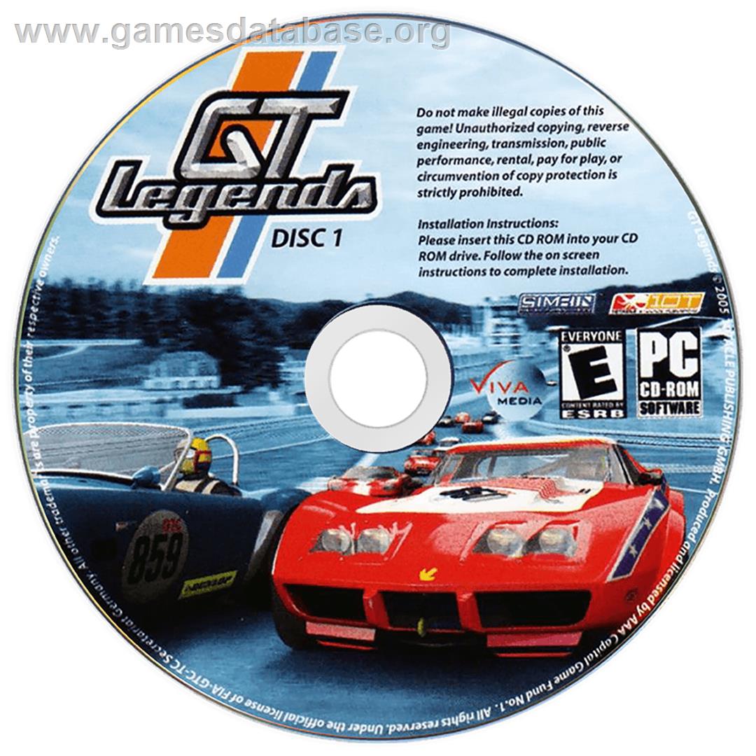 GT Legends - Microsoft Windows - Artwork - Disc