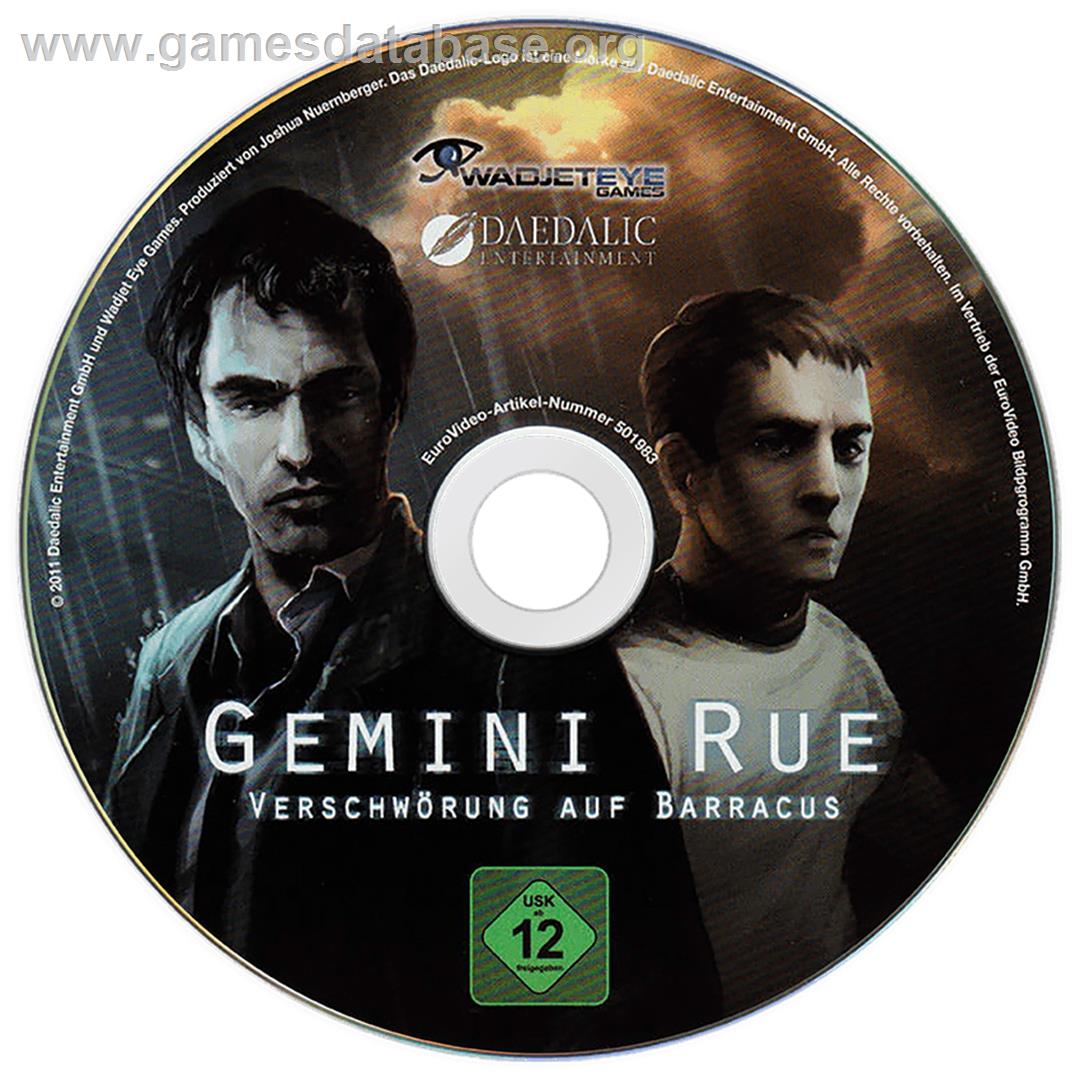 Gemini Rue - Microsoft Windows - Artwork - Disc