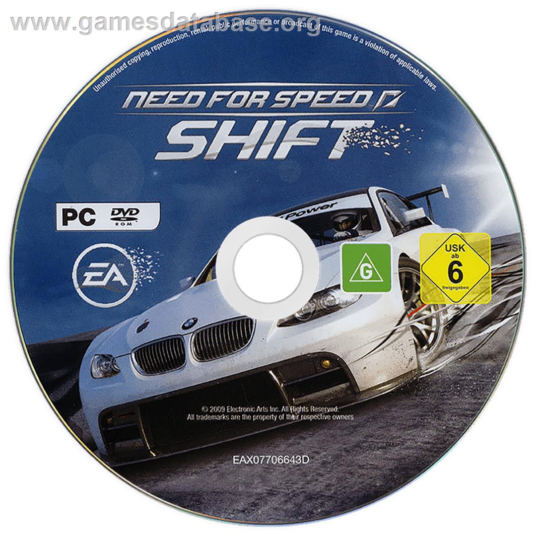 Need for Speed Shift - Microsoft Windows - Artwork - Disc