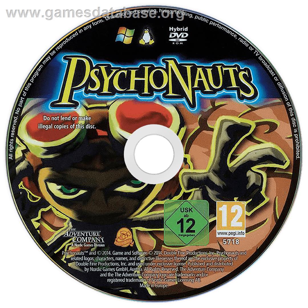 Psychonauts - Microsoft Windows - Artwork - Disc