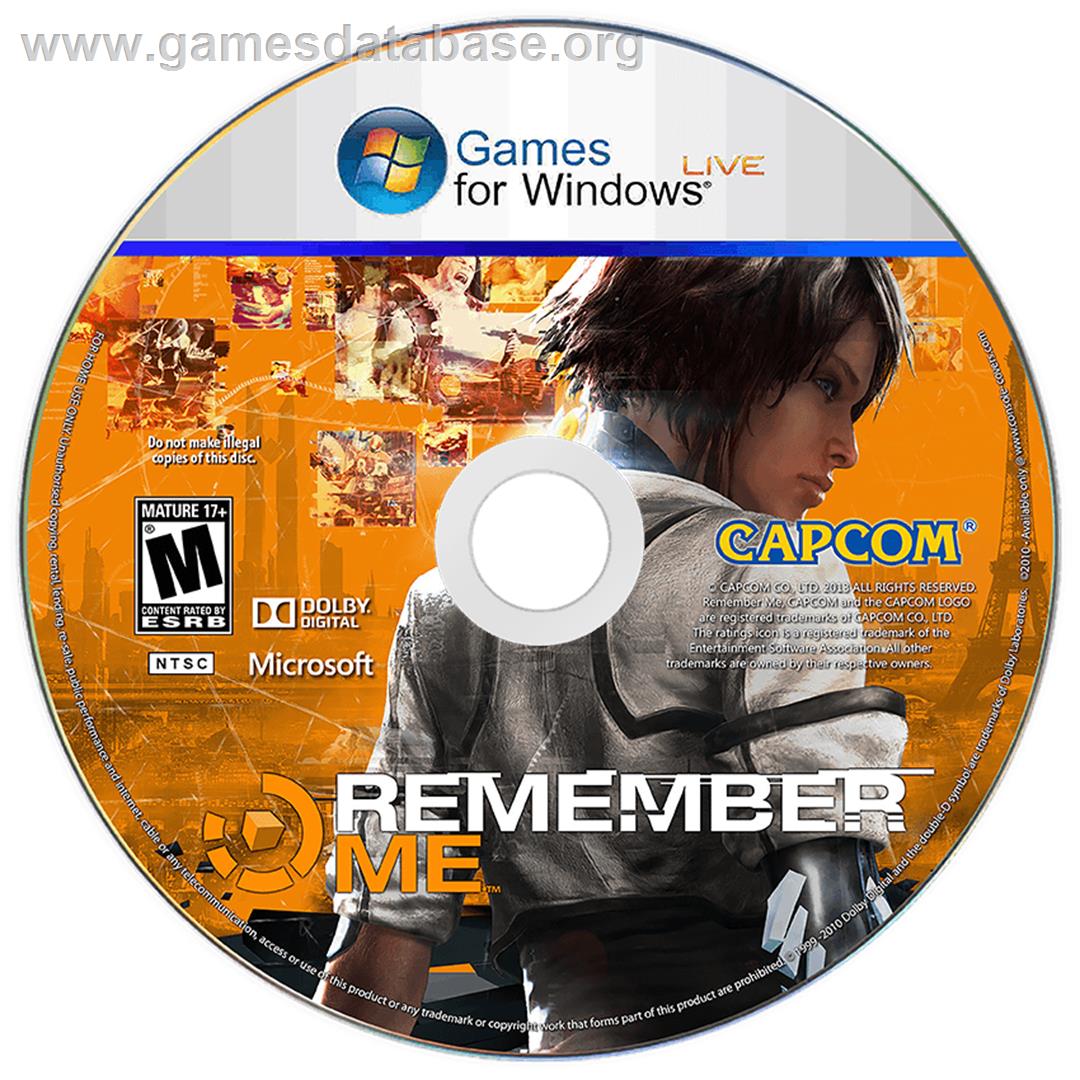 Remember Me - Microsoft Windows - Artwork - Disc