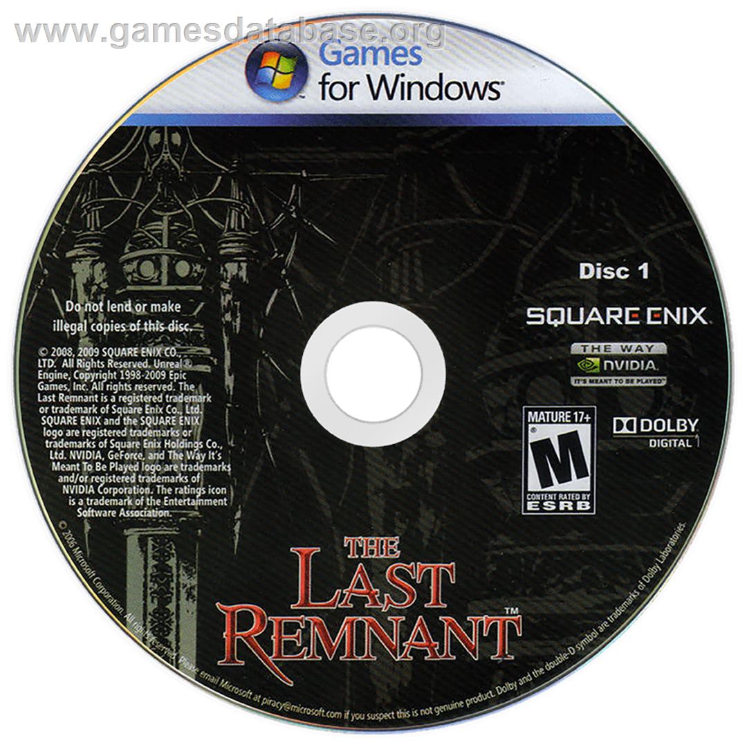 The Last Remnant - Microsoft Windows - Artwork - Disc